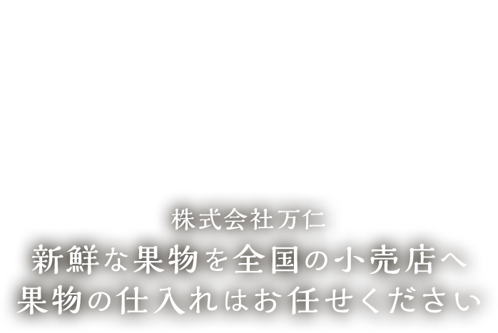 新鮮な果物を全国の小売店へ果物の仕入れはお任せください